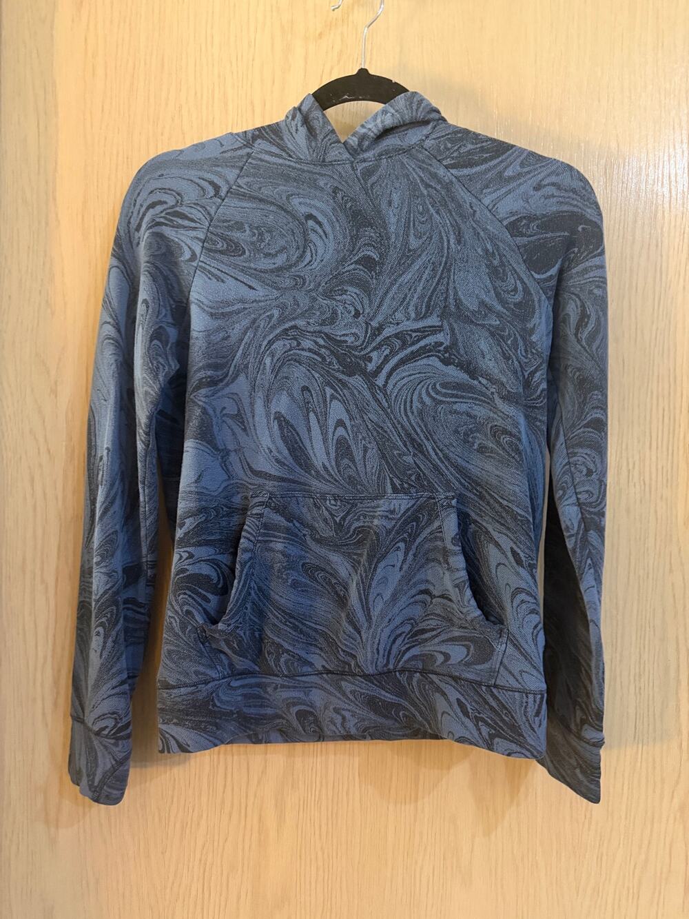 Athleta Girl In Your Element Hoodie 2.0 Blue Marble Girls Large 12